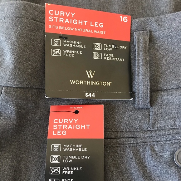 Worthington (NWT) Curvy Straight Leg Pants - Picture 2 of 5